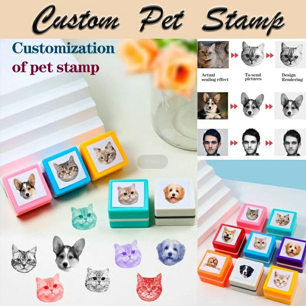 Custom Portrait Stamp Personalized Photo Pet Stamps Gifts for Pet Lover